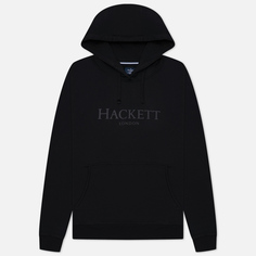 Мужская толстовка Hackett London Logo Hoodie, цвет чёрный