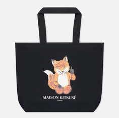 Сумка Maison Kitsune All Right Fox Classic Tote, цвет чёрный