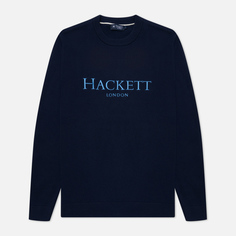 Мужская толстовка Hackett Logo Crew Neck, цвет синий