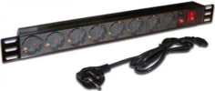 Блок распределения питания LANMASTER TWT-PDU19-10A8P-3.0 (черный)