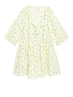 Платье из хлопка с цветочным принтом Arket