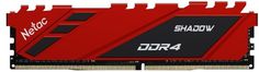 Модуль памяти DDR4 16GB Netac NTSDD4P32SP-16R Shadow PC4-25600 3200MHz CL16 радиатор red 1.35V