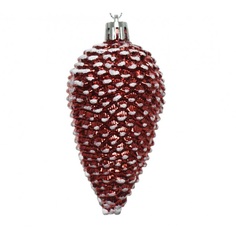 Игрушка на елку Kaemingk шишка красный 9 см