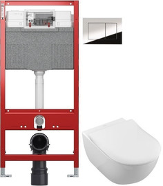 Комплект подвесной унитаз Villeroy & Boch Subway 2.0 5614R2R1 + система инсталляции TECE 9300302 + 9240401