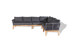 Угловой модульный диван барселона (outdoor) серый 215x66x218 см.