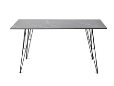 Обеденный стол руссо (outdoor) черный 80x75x150 см.