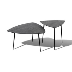 Набор столиков life grey (2 шт) (indian story) серый 71x42x71 см.