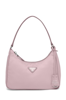 Розовая текстильная сумка Prada Re-Edition 2005