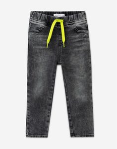 Серые джинсы Straight на резинке для мальчика Gloria Jeans