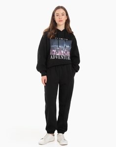 Черные спортивные брюки Relaxed Jogger Gloria Jeans