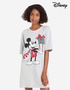 Серая ночная сорочка с принтом Disney Gloria Jeans