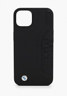 Чехол для iPhone BMW 13, Signature Genuine leather with cardslot Hard Black