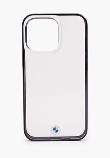 Чехол для iPhone BMW 13 Pro, Signature PC/TPU Hard Transp/Black edges