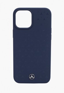 Чехол для iPhone Mercedes-Benz 12 Pro Max (6.7), Liquid silicone Stars Blue