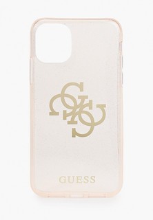 Чехол для iPhone Guess 11, TPU 4G Big logo Glitter Gold