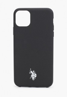 Чехол для iPhone U.S. Polo Assn. 11 Pro Max, Wrapped PU Embossed logo Black