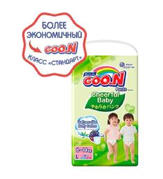 Японские подгузники-трусики Goon Cheerful Baby L 8-14кг, 48шт.