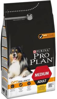Сухой корм Purina Pro Plan для взрослых собак средних пород, курица, 1,5кг