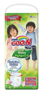 Японские подгузники-трусики Goon Cheerful Baby XXL 15-25кг, 34шт.