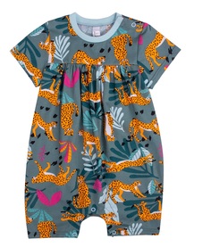 Песочник Bossa Nova &quot;Лето&quot; для девочки, с леопардом, серый Mjolk