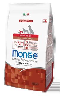 Корм Monge Dog Speciality Mini &quot;Ягненок с рисом&quot; для щенков мелких пород, 2,5кг