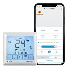 Терморегуляторы для теплых полов терморегулятор электронный сенс./прогр./wifi MCS 350 TUYA Теплолюкс