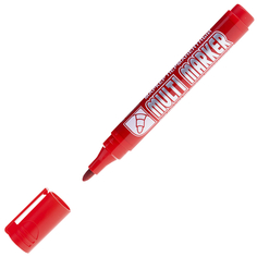 Маркеры, карандаши, краска разметочная маркер перманентный CROWN Multi Marker пулевидный красный 3мм