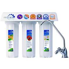 Проточный фильтр для воды под мойку гейзер 3 ивж люкс, кран 6 11019