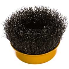 Щетка чашка (75 мм; м14; витая нержавеющая проволока 0.3 мм) для ушм denzel 746043