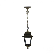 Подвесной светильник-фонарь apeyron бронза, прозрачное стекло 11-13бр