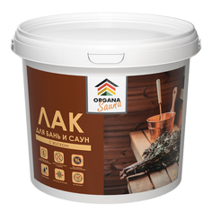 Лак для бань и саун organa sauna varnish глянцевый, 3 кг 106819
