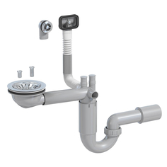 Сифон для мойки prevex p-loc одинарный pl1-d9c45-sant-01