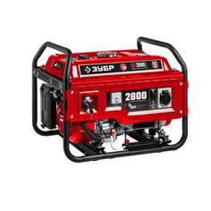 Бензиновый генератор с электростартером зубр 2800 вт, сб-2800е