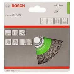 Щетка дисковая (115 мм; м14) inox bosch 2608622107