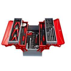 Раскладной ящик с инструментами для механиков izeltas металлический, 63 предмета, 190х420х200 8420005063
