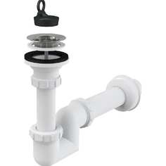 Сифон для умывальника alca plast a412 «s» диам.40 с нержавеющей peшeткой диам.63 00022253