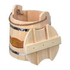 Ведро с крышкой банные штучки с лёгким паром, 9 л, липа 31097