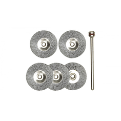Щетка-диск из нержавеющей стали с дискодержателем (5 шт; 22 мм) proxxon pr- 28956