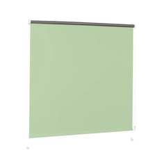 Рулонная штора brabix светонепроницаемая блэкаут, 60х175 см, светло-зеленый/серебро 606009