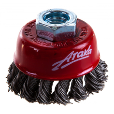 Чашеобразная витая щетка атака №160 2106514450 d-65 m14 нержавеющая сталь 34724