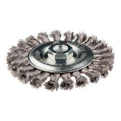 Щетка дисковая (125 мм; м14; нержавеющая крученая проволока 0.5 мм) для ушм graphite 57h598