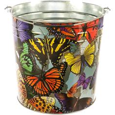 Садовое оцинкованное ведро спец garden&flowers 12л бабочки gf-mb1204