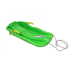 Пластиковые санки протэкт race с веревкой и рычагами, 870х400 мм, зеленый пс-870