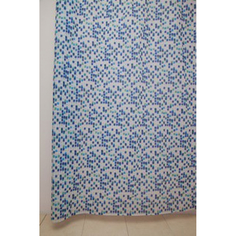 Штора для ванной delphinium ws-800 мозаика голубая, 180х180 104023