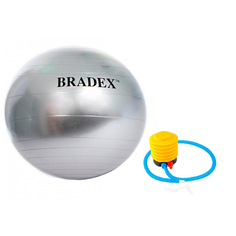 Мяч для фитнеса bradex фитбол-55 с насосом sf 0241