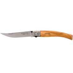 Филейный нож, нержавеющая сталь, рукоять оливковое дерево opinel №8 1144