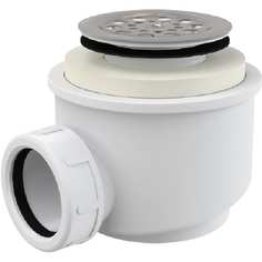 Сифон для душевого поддона alca plast a46-50 с нержавеющей решеткой 00029394