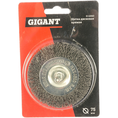 Щетка дисковая прямая 75 мм gigant g-11043