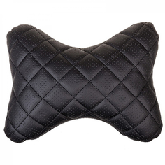 Подушка на подголовник skyway перфорированная искусственная кожа, черная строчка s08001006