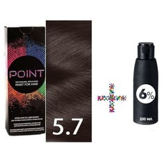 POINT, Крем-краска для волос 5.7 и крем-окислитель 6%